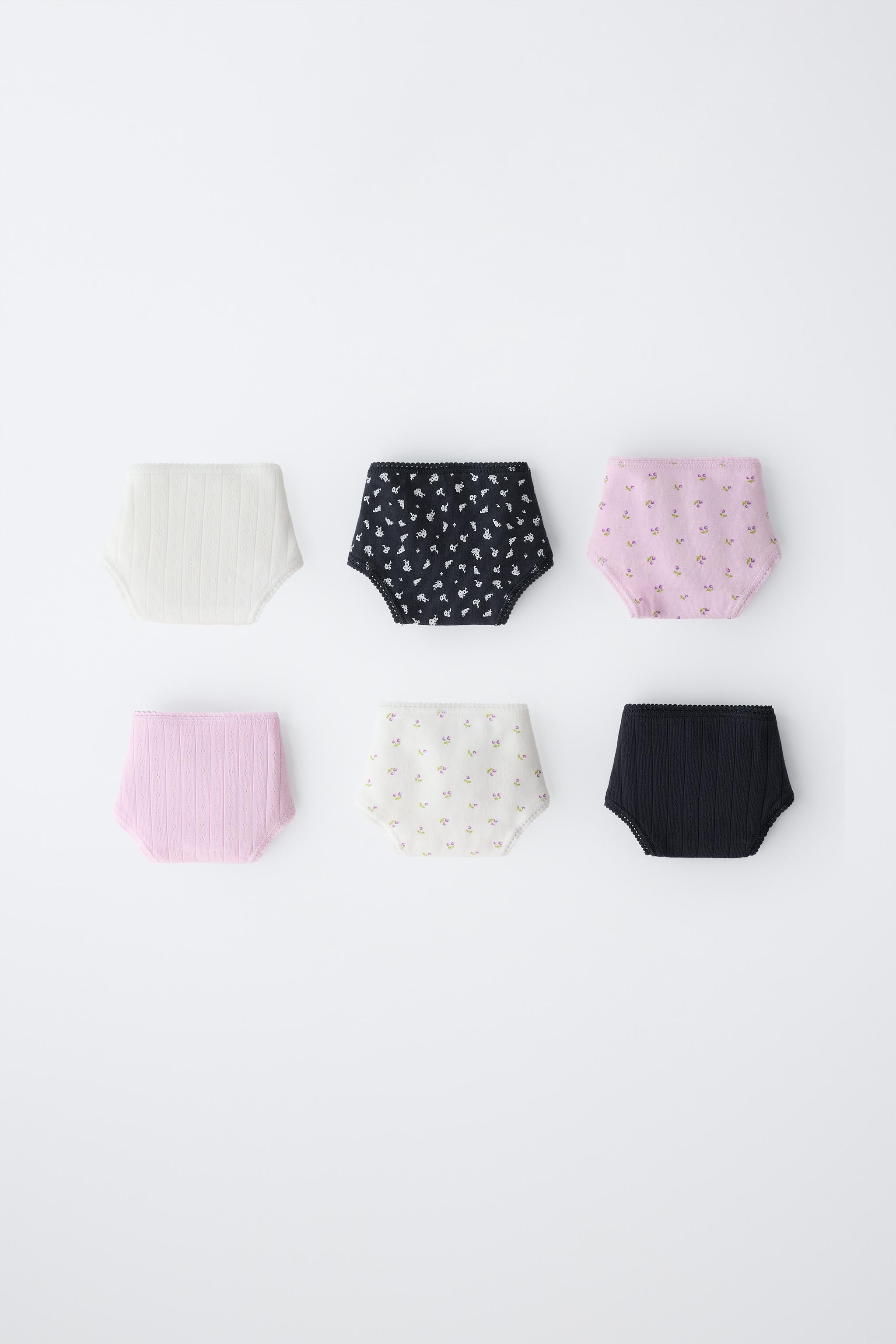 6-14 YEARS / 6-PACK POINTELLE AND FLORAL BRIEFS